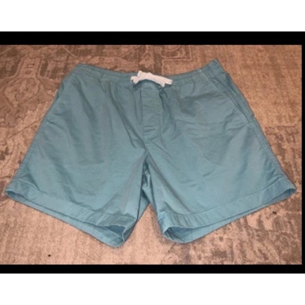 Vineyard Vines PullOn Shorts Mens Sz Large Greenish Blue Drawstring Cotton Blend